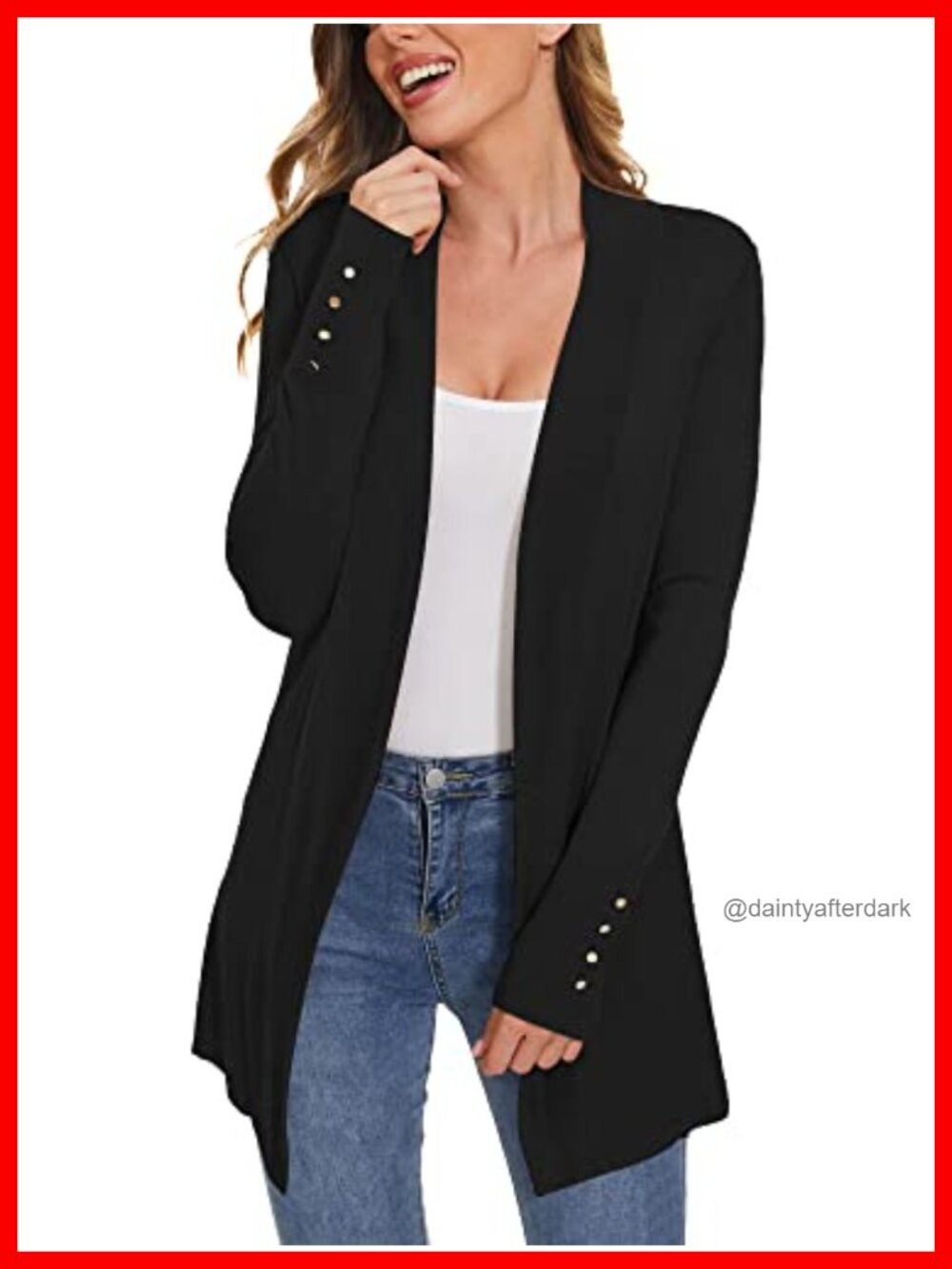 Open Front Long Cardigan Sweater Dressy Casual Lightweight Knit